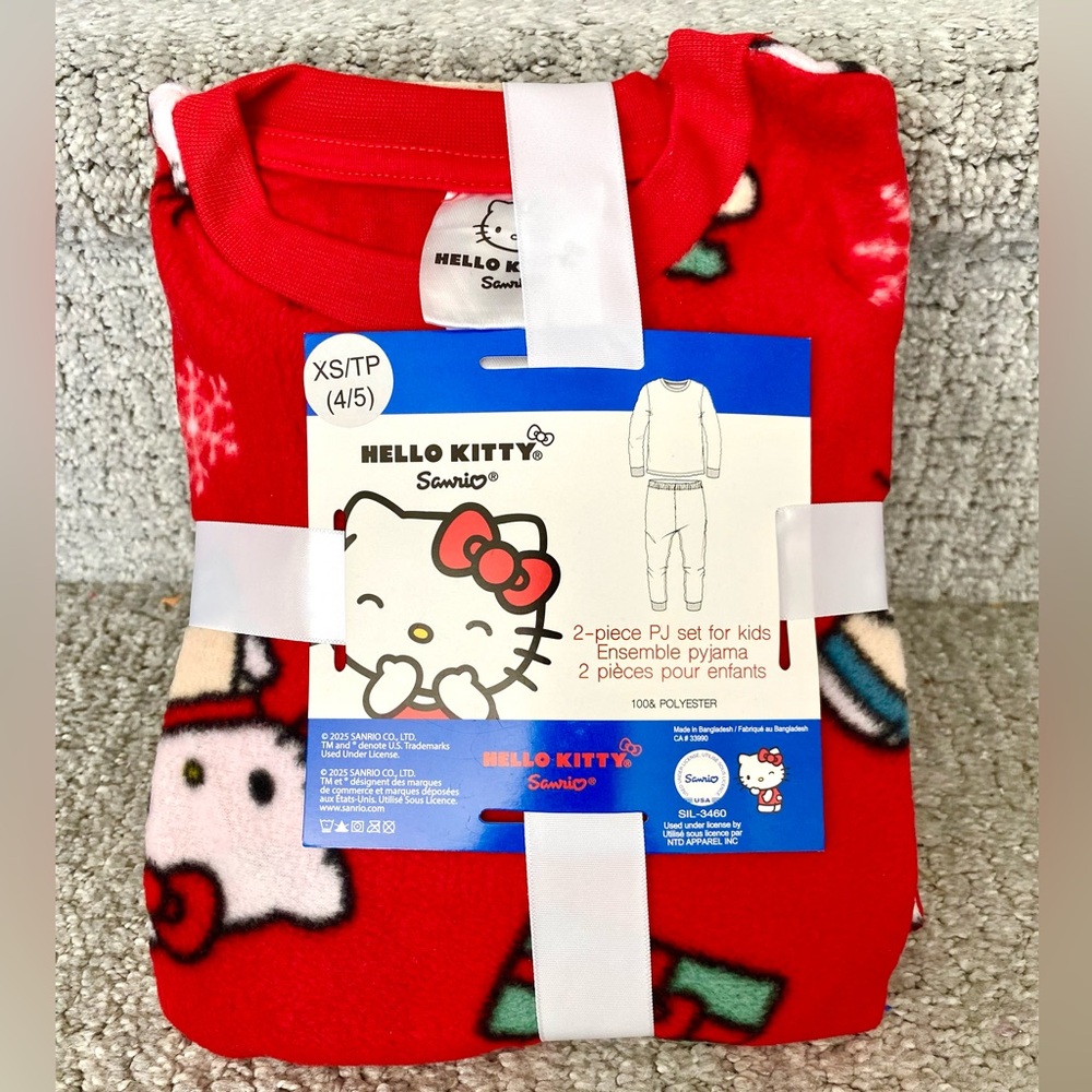 Hello Kitty Kids Pajamas 4/5T